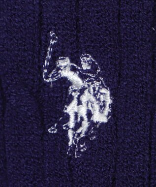 WEGO 【26年春新作】別注USPOLOケーブルニットカーデ ネイビー