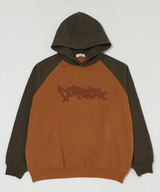 WEGO ラグランプルパーカー ブラウン