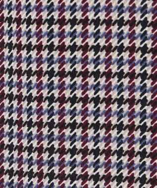 J.PRESS LADIES L デシンハウンドトゥースプリント ブラウス ネイビー系