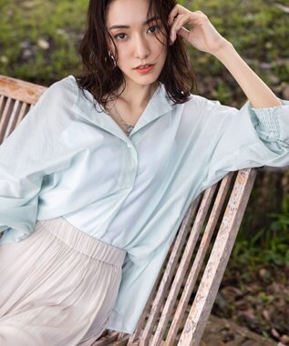 組曲 【ウエストゴム・WEB限定】シアープリーツライクシフォン パンツ ベージュ系