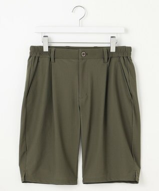 23区GOLF 【MEN】機能に優れた新素材「AIR TOOL」ワンタックショートパンツ カーキ系
