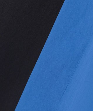 ICB 【接触冷感・UVカット・洗える】RENUソフトタイプライター バイカラーワンピース ブルー×ブラック系