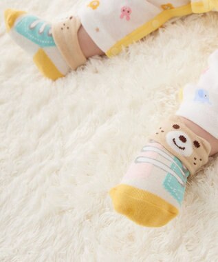 MIKI HOUSE HOT BISCUITS 【9-11cm】ベビーソックス　シューズ風 マルチカラー