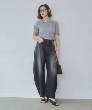 WEGO 別注USPOLO　ケーブルニットポロ グレー