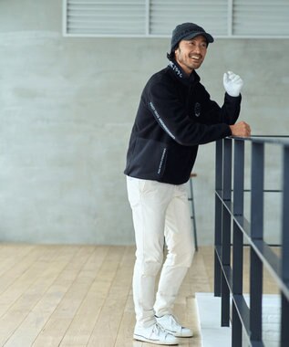 23区GOLF 【MEN】ボアフリースプルオーバー ブラック系
