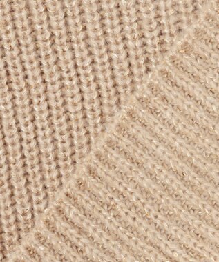 23区 L 【洗える】スパンコールバルキー クロップド ニット ベージュ系