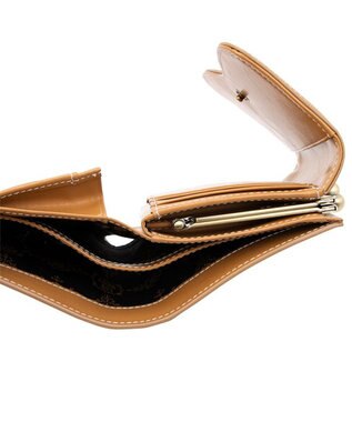 ANNA SUI リーブル 口金二つ折り財布 ベージュ