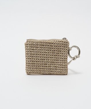 russet ナイロンラフィアスクエアマルチケース(Z-319) Ivory