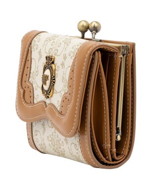 ANNA SUI リーブル 口金二つ折り財布 ベージュ