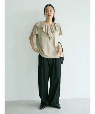 CRAFT STANDARD BOUTIQUE フリルデザインTee Gray Beige