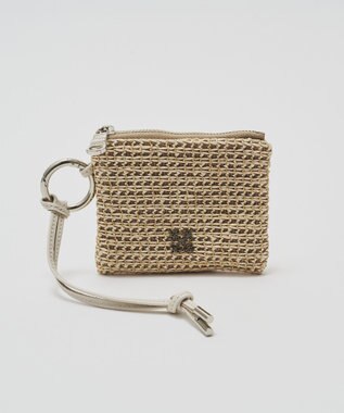 russet ナイロンラフィアスクエアマルチケース(Z-319) Ivory