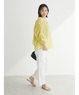 Green Parks ・ＥＬＥＮＣＡＲＥ　ＤＵＥ　バックリボンブラウス Yellow