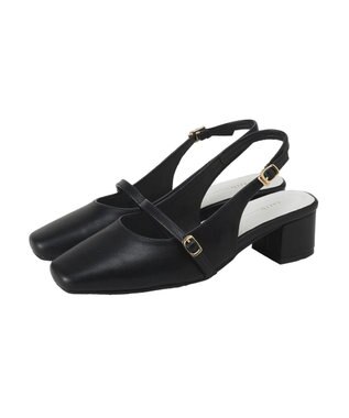 earth music&ecology 【予約】ベルトミュールパンプス ブラック