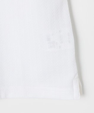 23区GOLF 【WOMEN】【UVケア】ストレッチタックジャガード 半袖シャツ 通気性に優れて涼やか！ ホワイト系