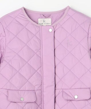 組曲 KIDS 【150-170㎝】マフラー付き中綿キルト アウター ラベンダー
