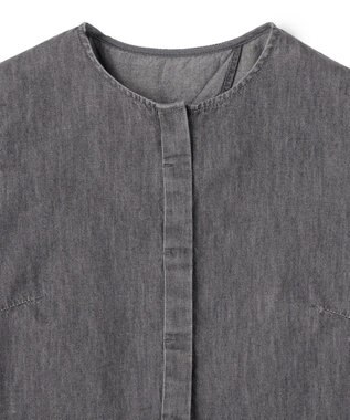 uncrave ライトデニム パフスリーブブラウス グレー