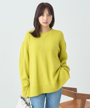 earth music&ecology ウォッシャブルスリットチュニック Yellow