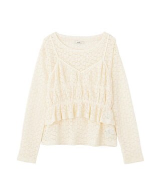 earth music&ecology SET2点カットレースプルオーバー＋ビスチェ Ivory