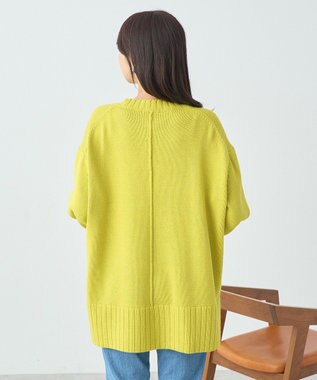 earth music&ecology ウォッシャブルスリットチュニック Yellow