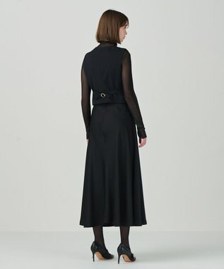 GRACE CONTINENTAL サテンコンビジレワンピース ブラック