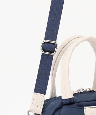 Y'SACCS はっ水ドットジャカード　ショートハンドル付き　軽量2wayショルダー ネイビー