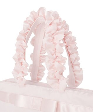 Maison de FLEUR ブランドロゴフリルハンドルトートSバッグ Pink