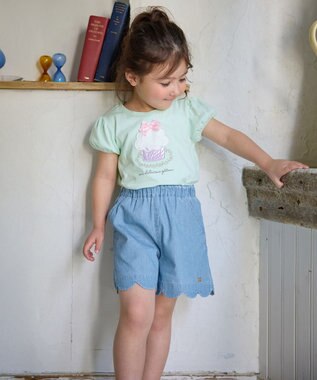 ANY KIDS しゃらしゃらモチーフ Tシャツ ミント（ケーキ）