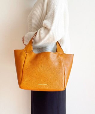 Hekhèr Le Style de Vie 【日本製/セレモニーにも】シュリンクレザー ハンドバッグ small キャメル