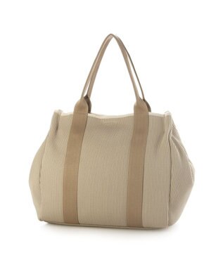 UNBILLION カシュカシュ cachecache / ジャガードニットスクエアビッグトート ベージュ