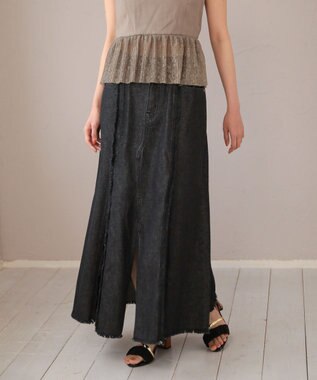 Green Parks ・ＳＵＧＡＲ　ＳＰＯＯＮ　デニムマーメイドスカート Black