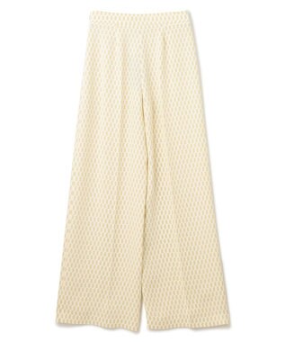 JOSEPH アルコーブプリント　ワイドトラウザーズ Pale Olive/Ivory