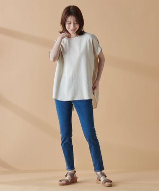 ANY 【洗濯機可能】ライトリネンクロス　チュニック サンドベージュ