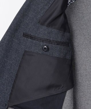 JOSEPH ABBOUD 【キングサイズ・通気性/清涼/軽量/ストレッチ】クールピケストレッチジャケット ネイビー系3