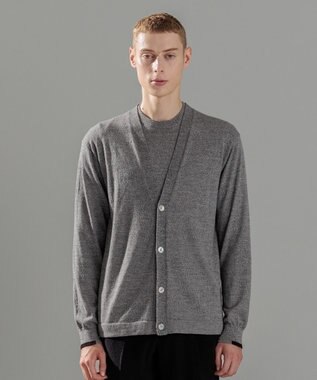 JOSEPH HOMME ウォッシャブルメリノ　Vネックカーディガン ライトグレー系