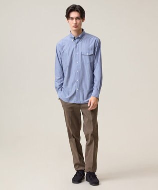 J.PRESS MEN 【KANEMASA JERSEY】ストライプボタンダウン シャツ ダルブルー系1