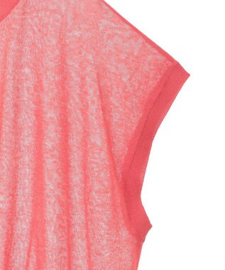 AMERICAN HOLIC ウォッシャブルシアーニットフレンチスリーブトップス Red