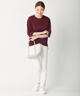 J.PRESS LADIES 10オンス ストレッチ デニム パンツ ホワイト系