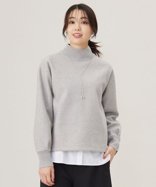 J.PRESS LADIES 【WEB限定カラーあり】ニードルパンチ カットソー ライトグレー系