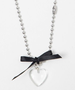 WEGO Lチェーンリボンハートネックレス 柄1