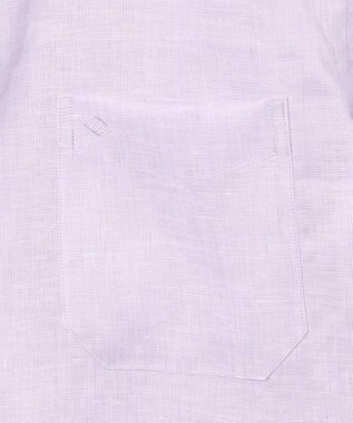 JOSEPH ABBOUD 【キングサイズ・麻100％・軽い・涼しい】 モイスチャーリネン半袖 シャツ ふじ色系