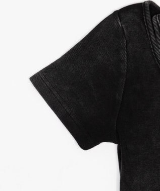 WEGO ヴィンテージライクレースアップT スミクロ