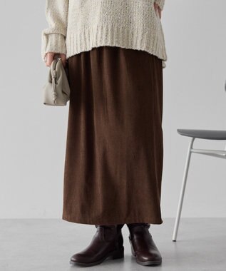 AMERICAN HOLIC カットコーデュロイスカート Brown