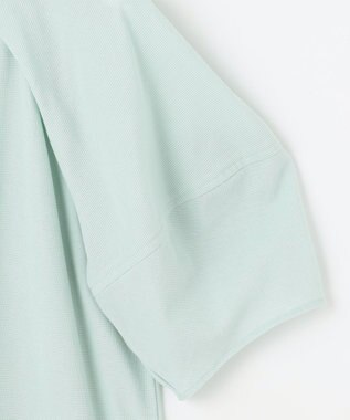 自由区 【洗える】ボリュームスリーブピケ カットソー ライトアクア
