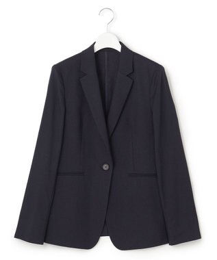 23区 【セットアップ対応/洗える】アイアスマットストレッチ テーラード ジャケット ネイビー系