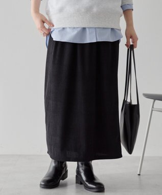 AMERICAN HOLIC カットコーデュロイスカート Black