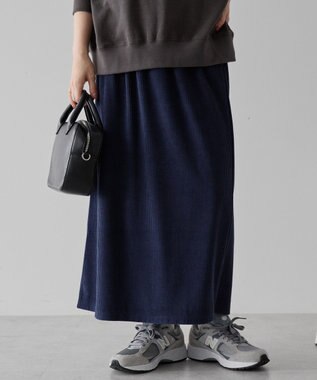 AMERICAN HOLIC カットコーデュロイスカート Navy