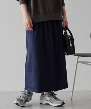 AMERICAN HOLIC カットコーデュロイスカート Navy