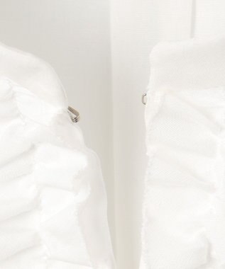 自由区 【洗える】ソフトリネンフリルディティール ブラウス オフ