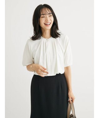 Green Parks BEST PRICE  ２ＷＡＹタック５分袖ブラウソー Off White