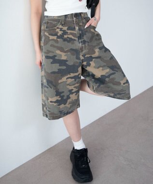 WEGO デニムハーフパンツ 柄1